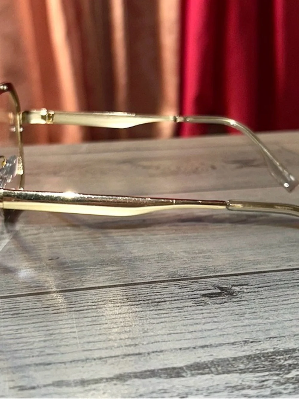 Pair of chic trendy fashion clear lens eyewear